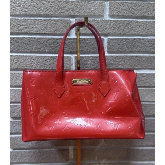 Louis Vuitton Wilshire Monogram Shoulder Bag PM Red Leather - Picture 1 of 7
